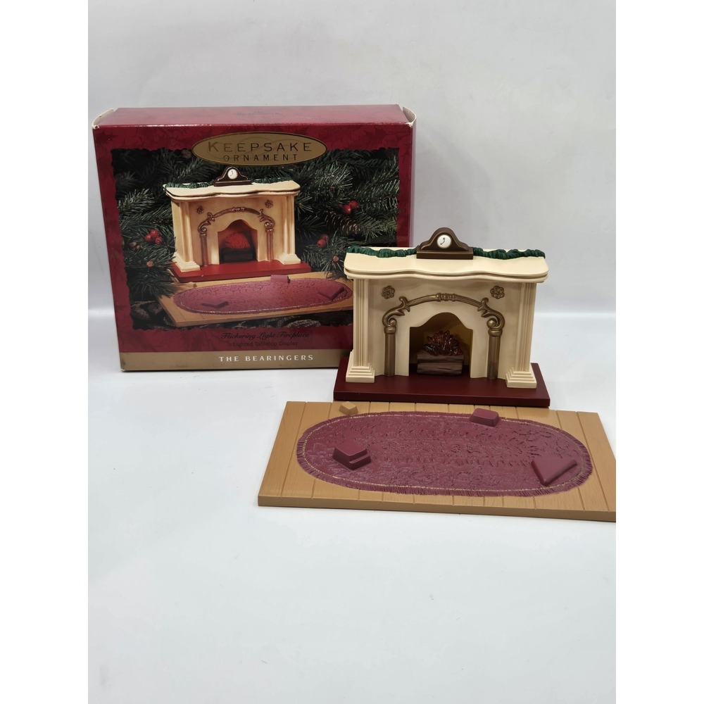 Hallmark Keepsake Ornament-The Bearingers Flickering Light Fireplace 1993